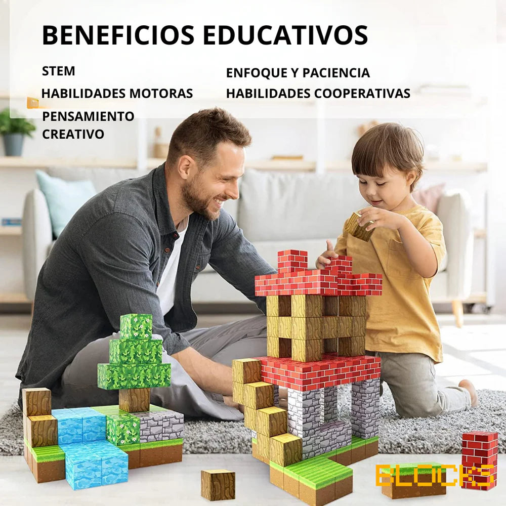 75 PCS MÁGNETICAS MINECRAFT PREMIUM - Sorprende a tus niños!