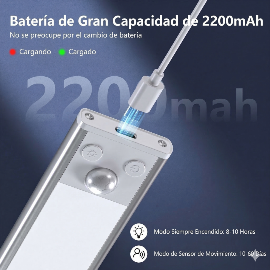 Barra LED Inteligente – Sensor de Movimiento – Luz Donde la Necesitas