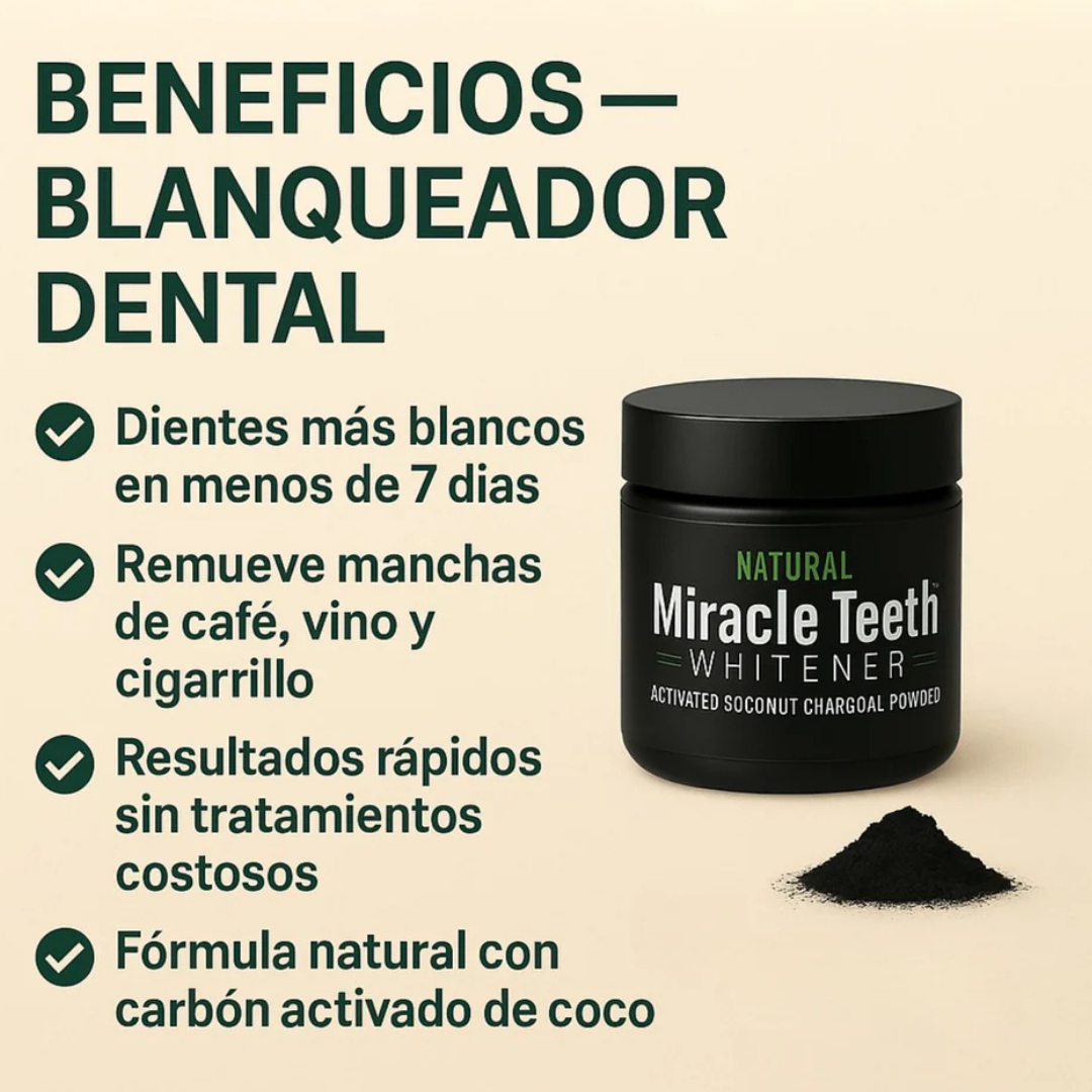 Pack 3x1 Blanqueador dental 100% natural – Sonrisa más blanca en dias!