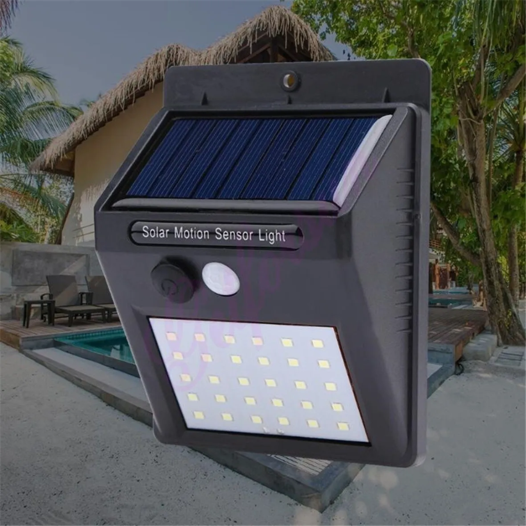 4x1 Luminaria Solar LED 30 Luces – Sensor Movimiento – Sin Cables Ni Costo