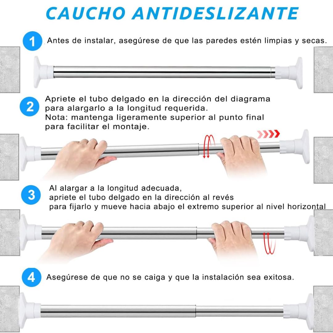 Promo 2x1: La Barra Extensible Multiuso! (Para Baño + Para Ropa)