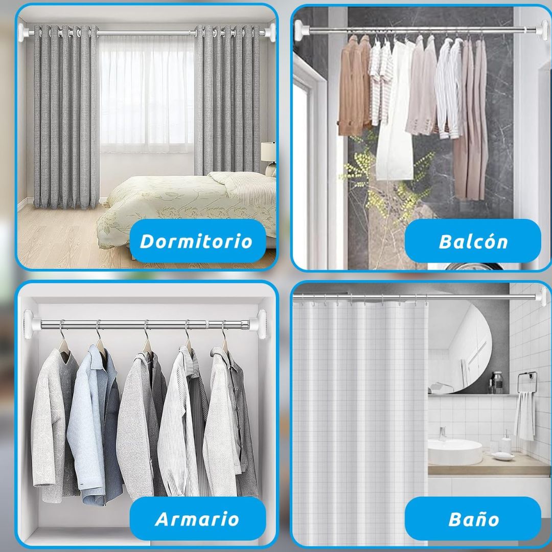 Promo 2x1: La Barra Extensible Multiuso! (Para Baño + Para Ropa)