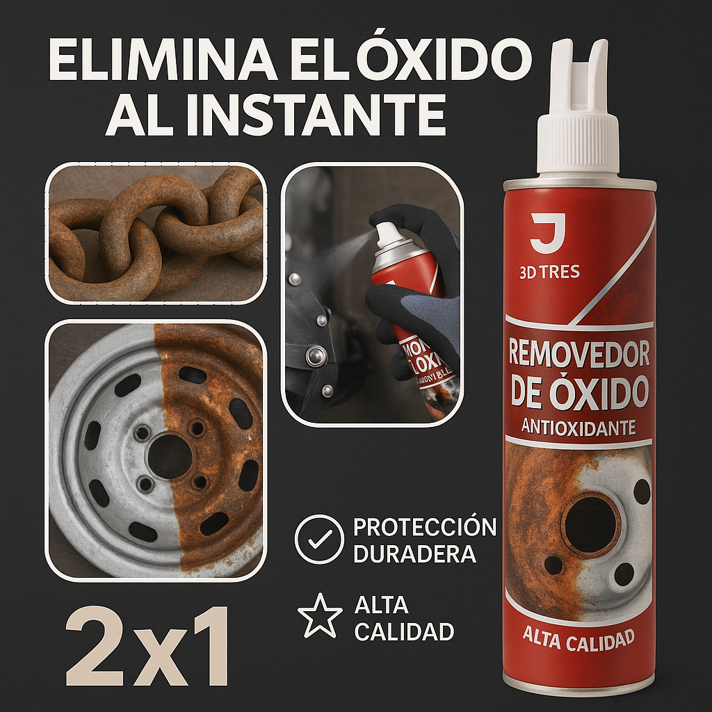 Removedor de Óxido en Spray (2x1): Fácil y Duradero!