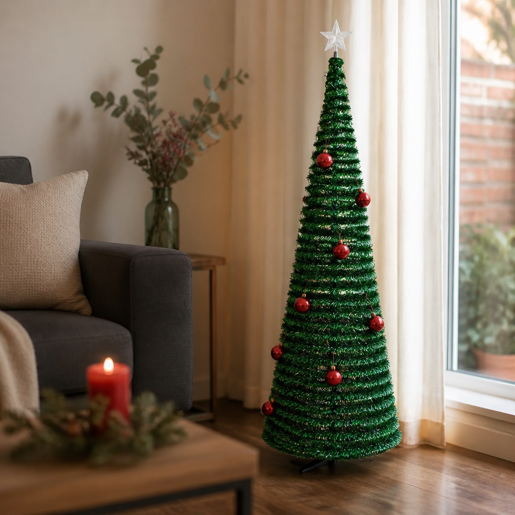 Árbol de Navidad Plegable – Se Arma en 3 Pasos, Sin Ramas! — imagen 3