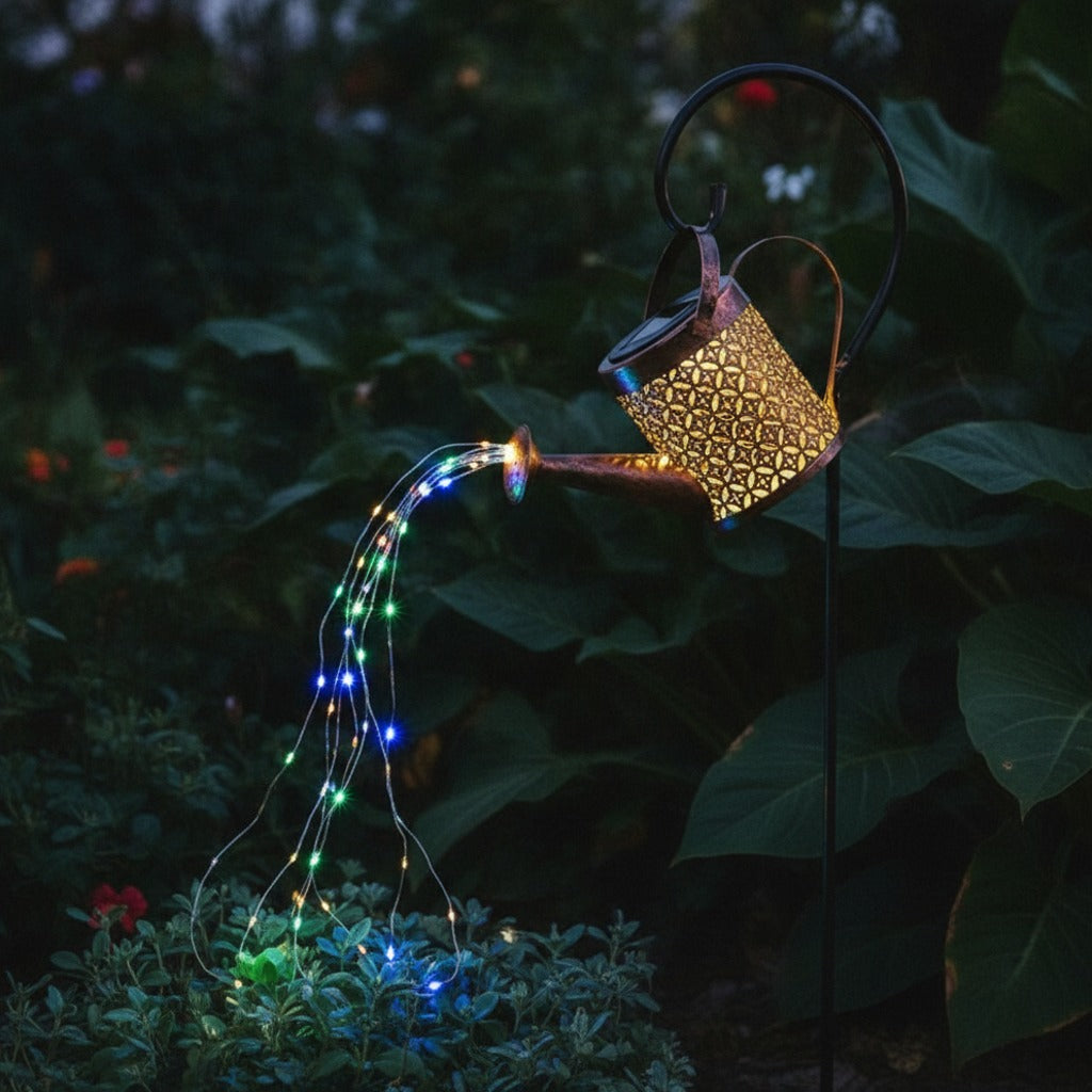 Regadera Solar Decorativa – Luces que Caen como Agua – Se Prende Sola — imagen 3