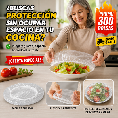 300 Bolas Plegables – Protege Alimentos – Guarda Fácil, Sin Estorbar!