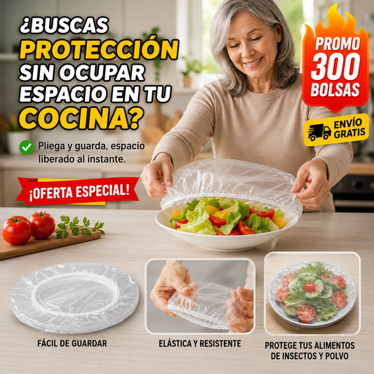 300 Bolsas Plegables – Protege Alimentos – Guarda Fácil, Sin Estorbar!