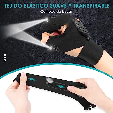 2x1 Guantes Tácticos LED – Manos Libres – Te hace todo más fácil!