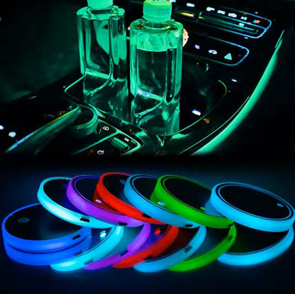 2x1 Portavasos LED – Ilumina tu Interior – Estilo Nocturno que Impacta!