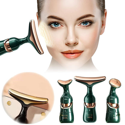 Masajeador Facial 3 en 1 – Calor + Colágeno – Piel Reafirmada!