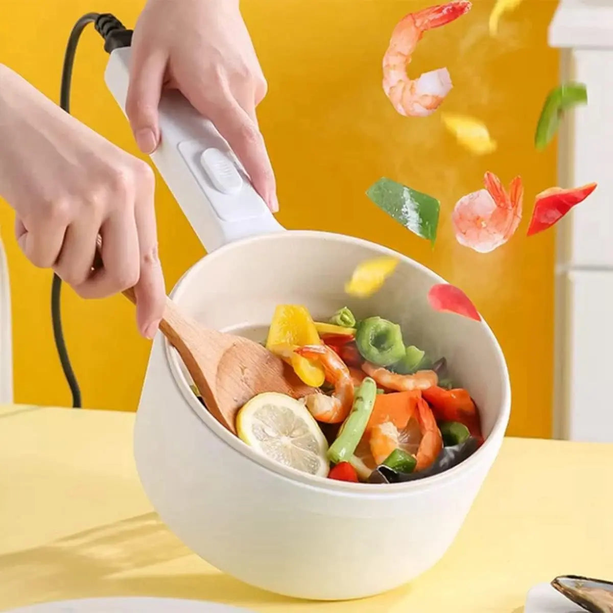 Olla Eléctrica 4 en 1 (1,8L) - Hazlo fácil - Cocina Premium Antiadherente!