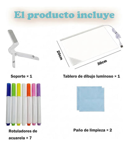 Pizarra LED Familiar – Organiza y Crea – Hogar Más Brillante y Conectado!