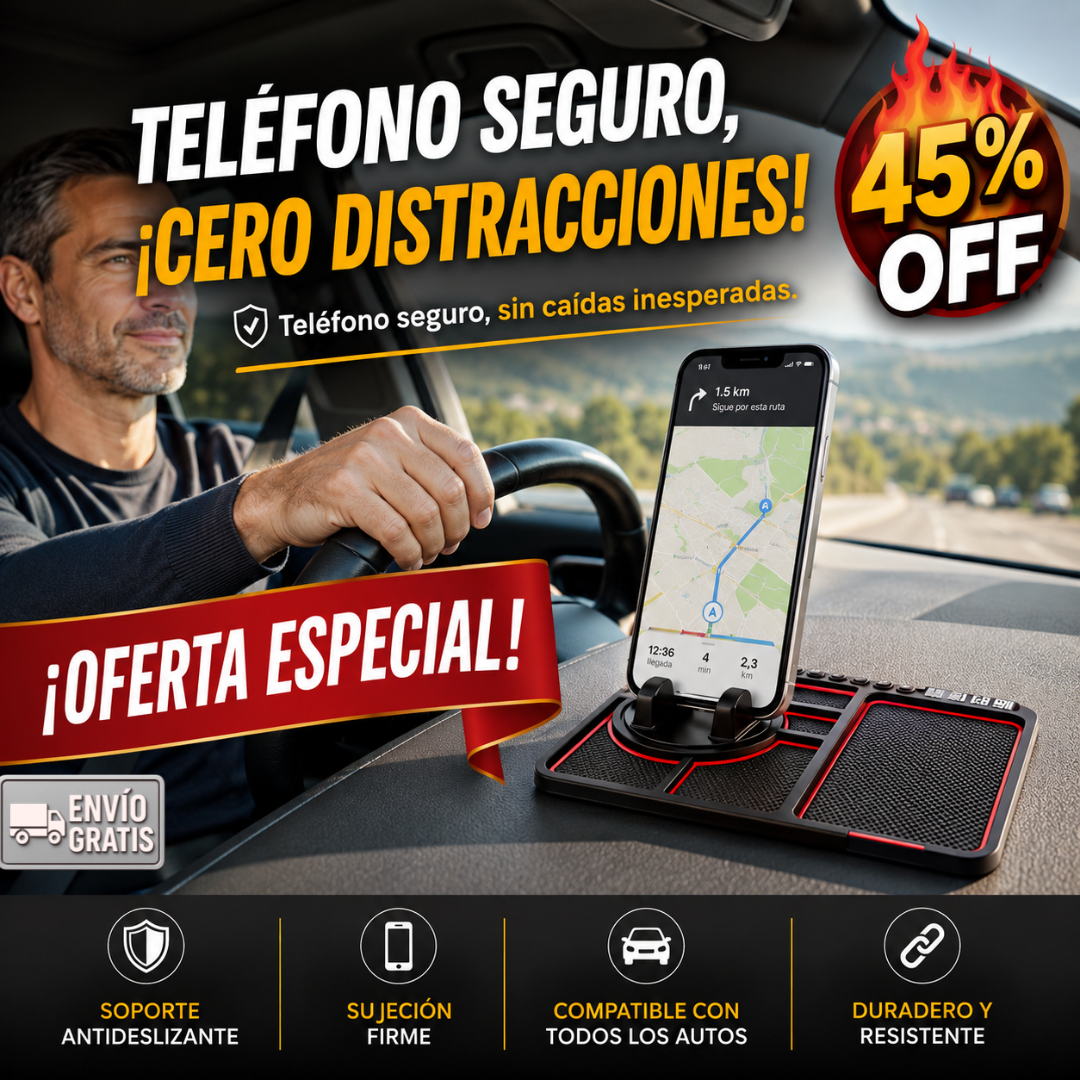 Soporte Firmeza – Agarre Extremo – Conducción Segura sin Distracciones