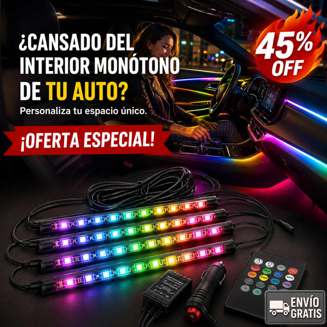 Luces LED RGB – Personaliza Tu Auto – Ambiente Único al Conducir