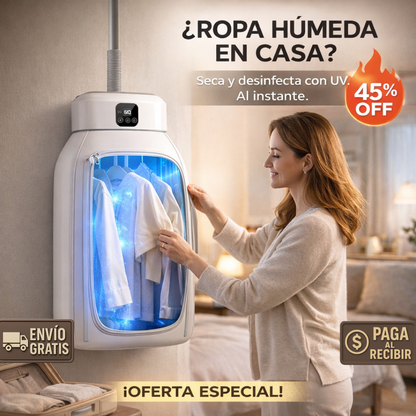 Secadora Ropa Premium – Silenciosa y Portátil – Seca donde quieras!