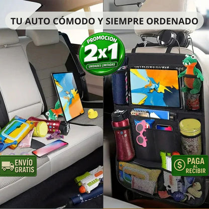2X1 Organizador Multiuso Auto – Espacios Útiles – Todo a Mano y fácil!
