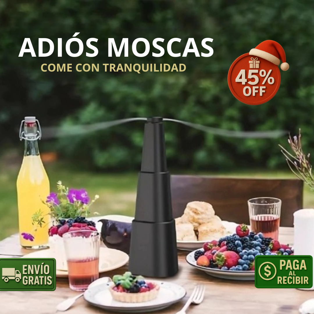 2x1 Repele Moscas – Hélices Suaves – Comida y picoteos tranquilos!