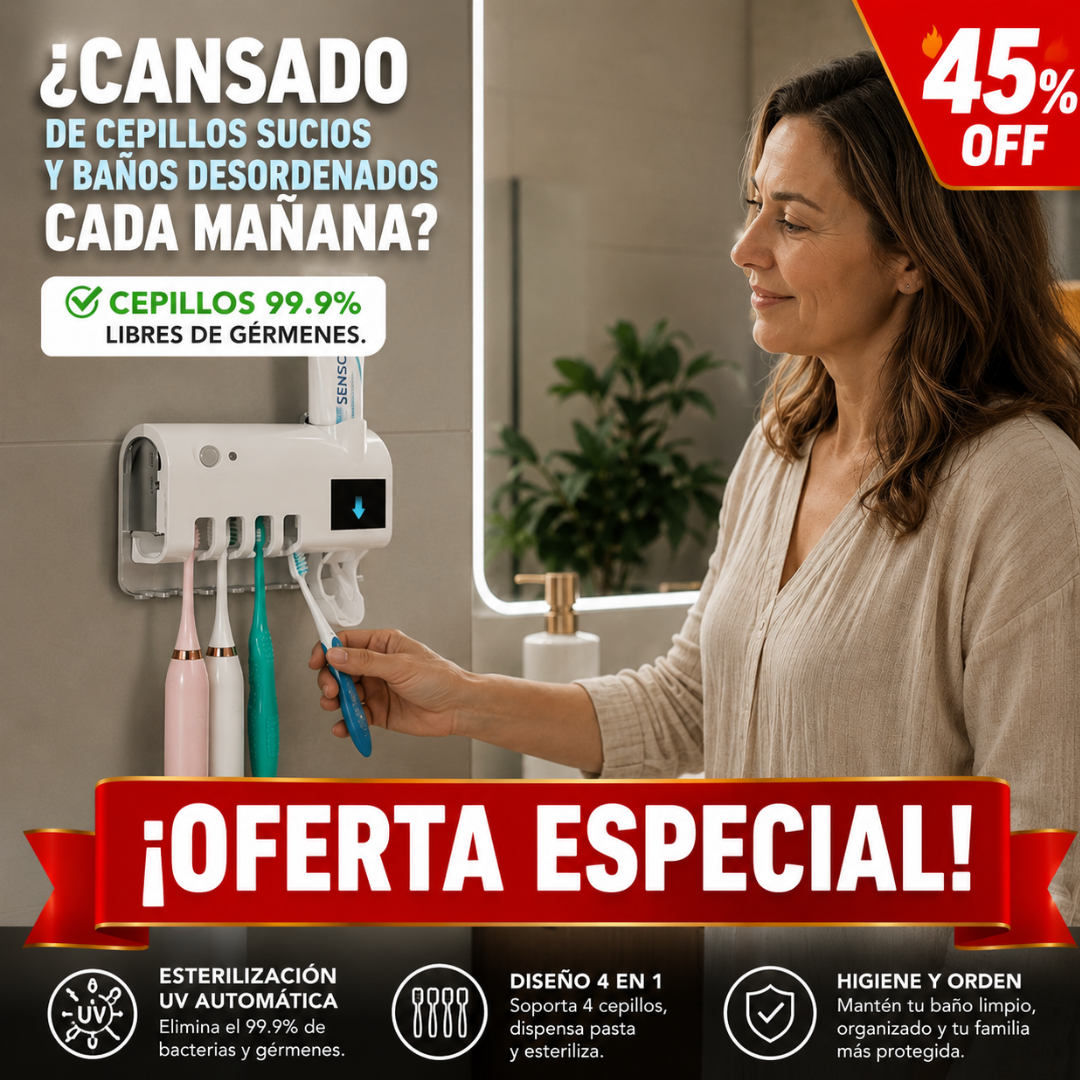 Esterilizador Dental – Higiene UV – Sonrisas sanas, baño impecable.