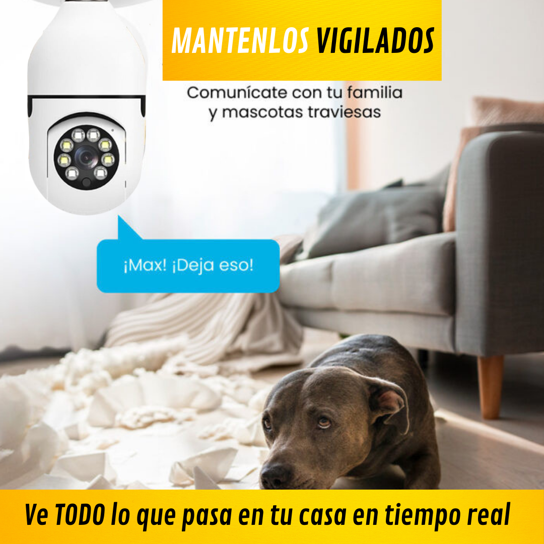 Cámara Ampolleta 360° HD + App Gratis