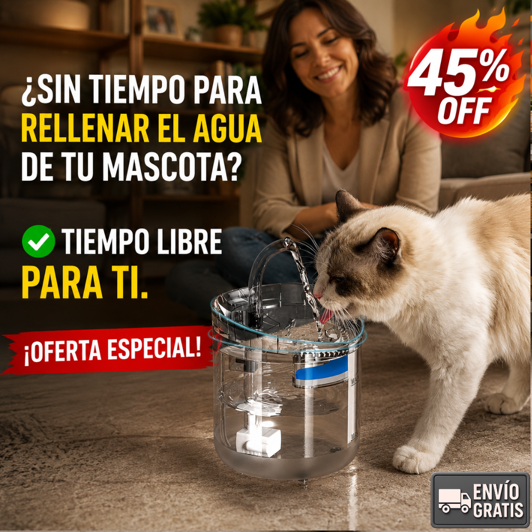 Bebedero Auto – Agua Fresca 24/7 – Tu mascota hidratada, tu mente tranquila.