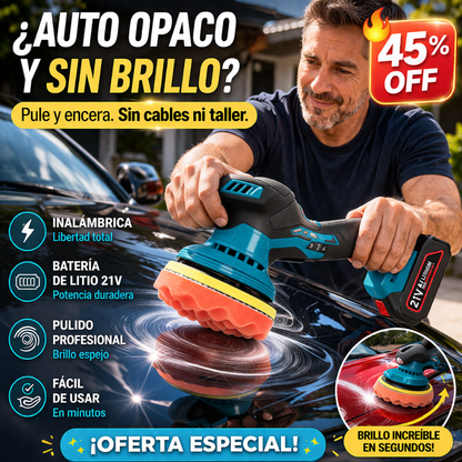 Pulidora Auto Inalámbrica – 5500 RPM – Pule, Encera y Lija Sin Enchufes