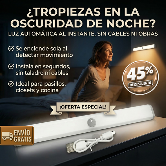 Barra LED Inteligente – Sensor de Movimiento – Luz Donde la Necesitas