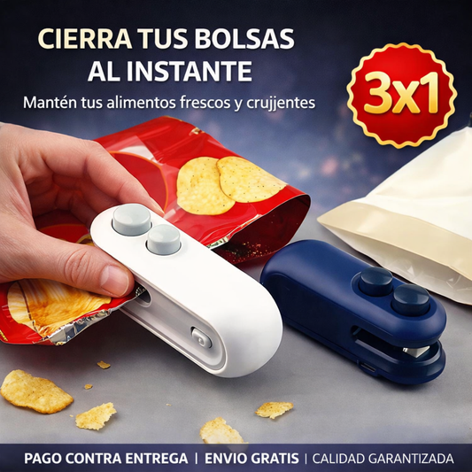 3X1 Sellador de Bolsas – Compacto y Práctico – Ahorro seguro!