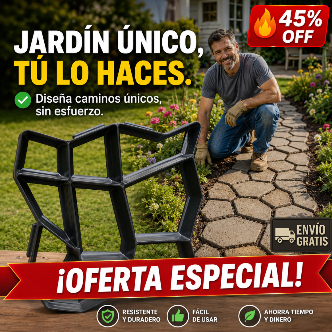 Molde Jardín – Diseña Caminos Únicos – Transforma tu espacio fácil.