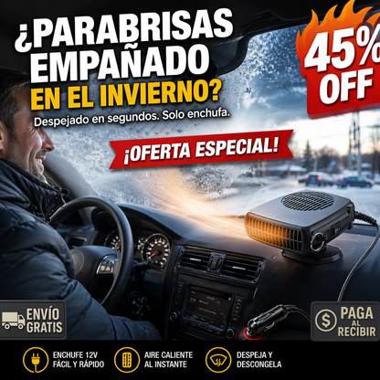 Calentador Auto 2 en 1 – Desempaña y Calienta – Sin Esperar el Motor!