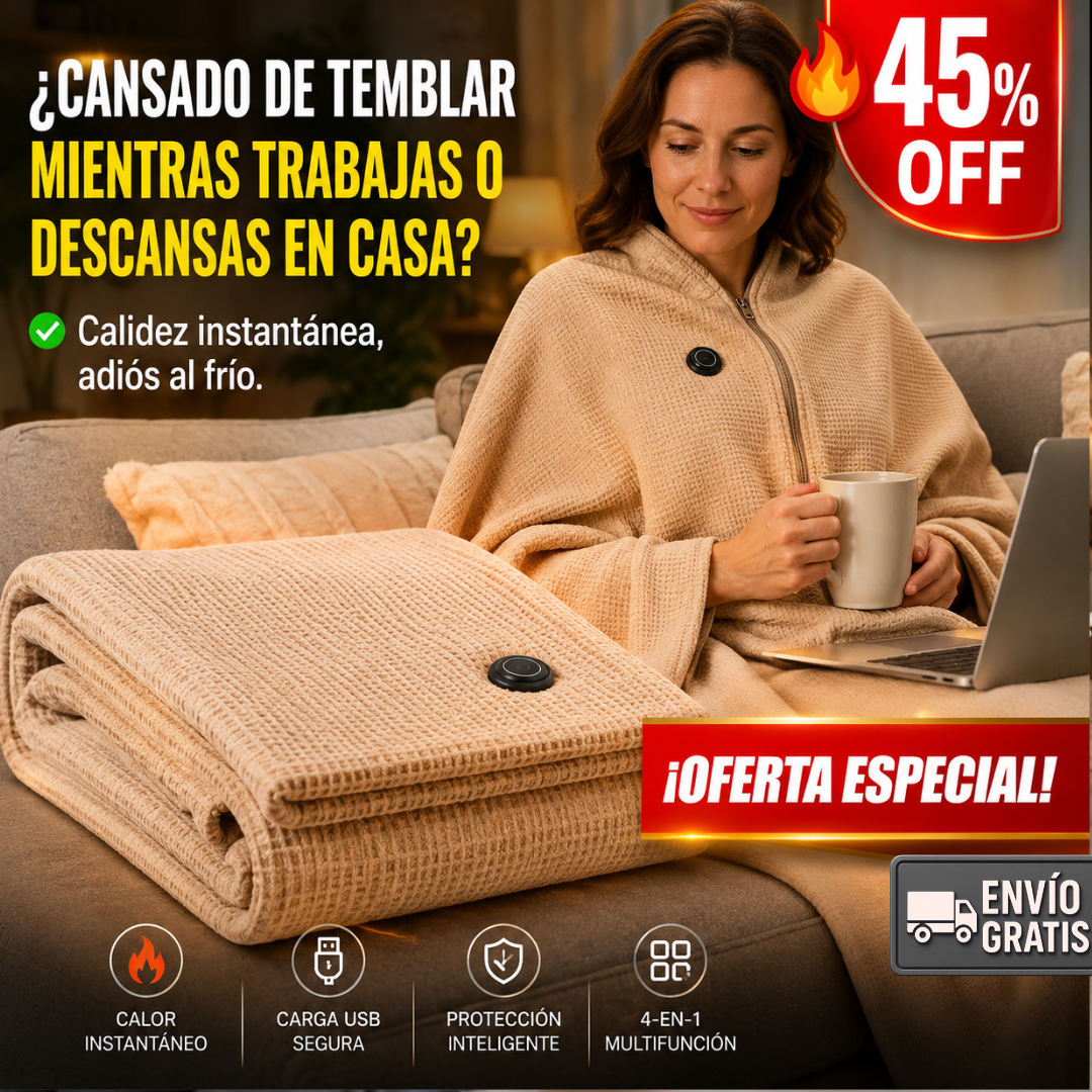 Manta Calefactora – Confort USB – Tu Rincón Siempre Acogedor.