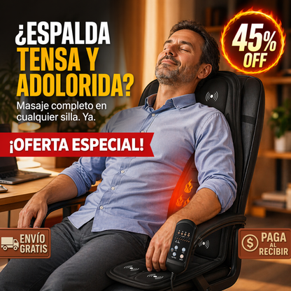 Masajeador Espalda Completa – Control Remoto – Oficina, Casa y Auto!