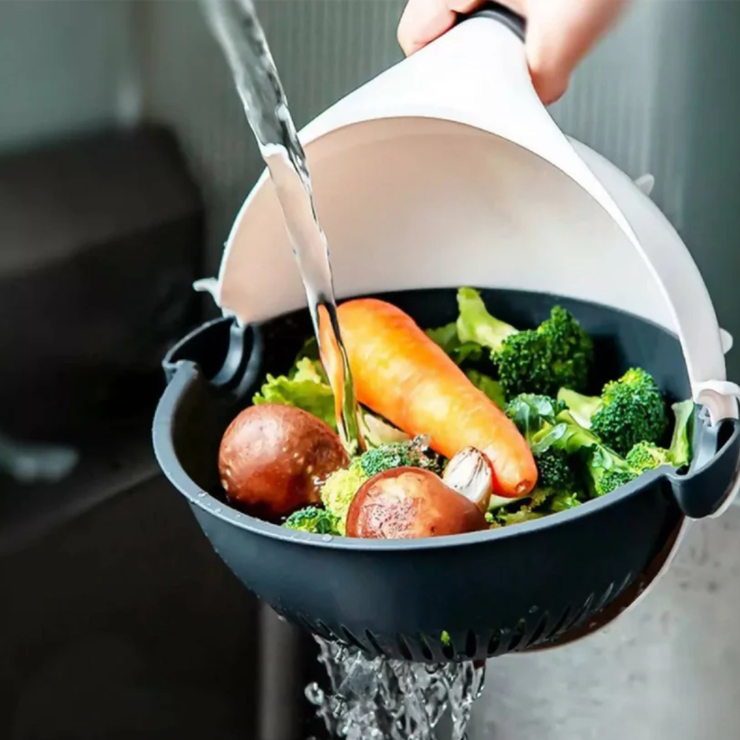 Bowl Colador 360° – Doble Capa – Arroz, Verduras y Frutas Sin Esfuerzo!
