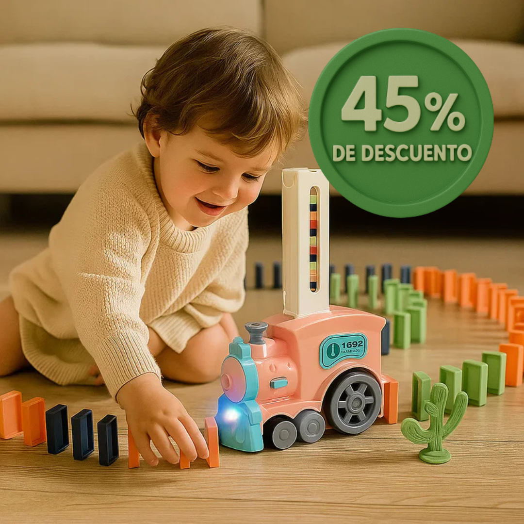 Tren Mágico de Dominós – Regalo Creativo y Único - Niños felices!