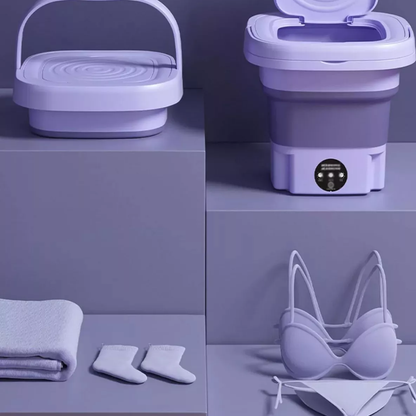 Mini Lavadora Plegable 8L – Lava y Escurre – Sin Lavandería Ni Espera