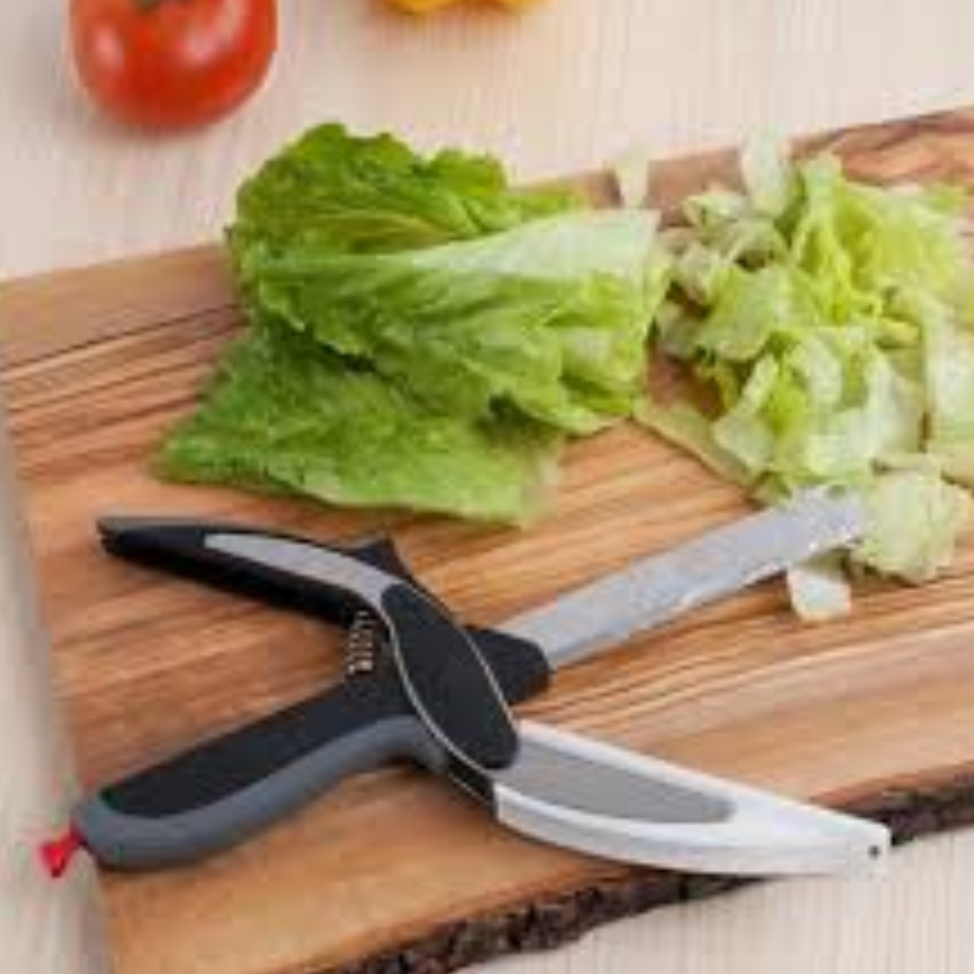 2x1 Tijera Inteligente – Pica al Instante – Ahorra Tiempo en Cocina!