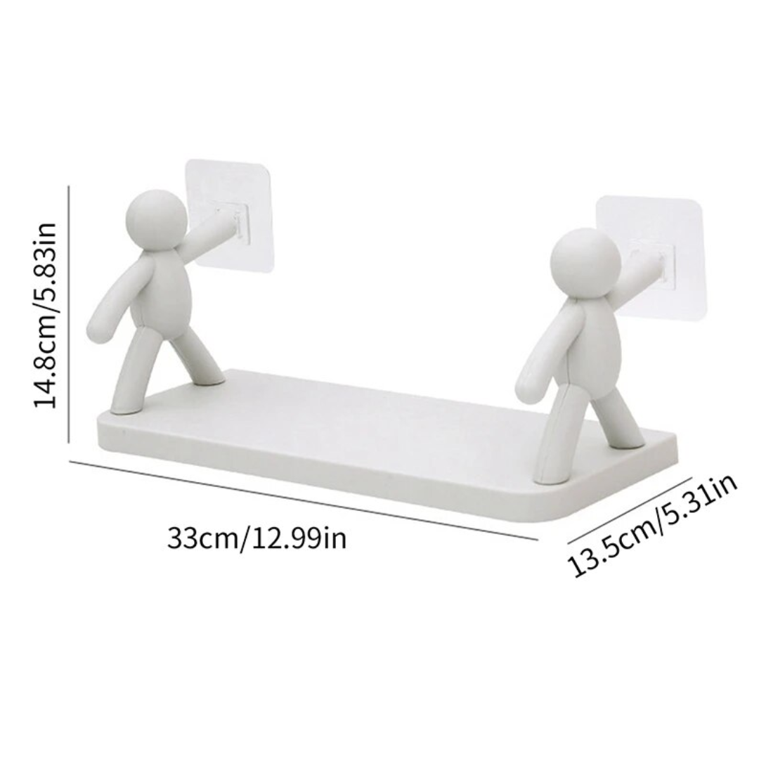 3x1 Estante Adhesivo Decorativo – Sin Taladro – Baño, Cocina y Más