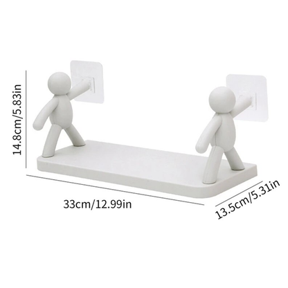 3x1 Estante Adhesivo Decorativo – Sin Taladro – Baño, Cocina y Más