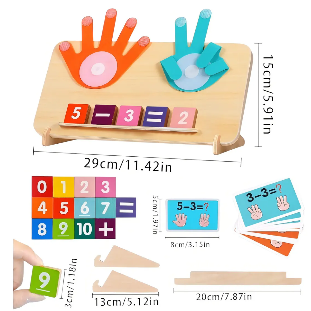 Juego Matemáticas Montessori – Manos Conteo y Tarjetas – Aprende Jugando!
