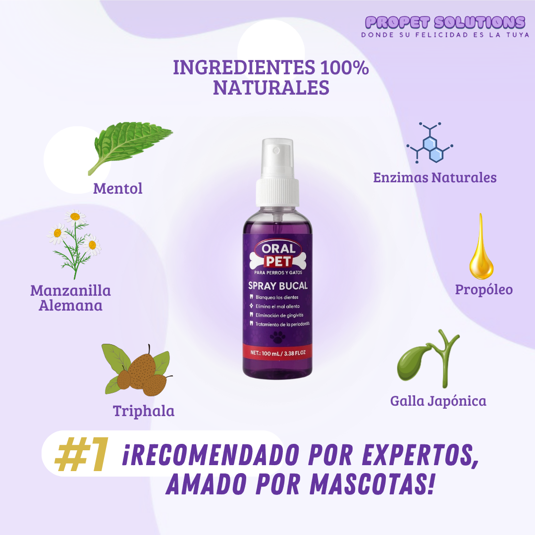 OralPet™ – Elimina Sarro y Mal Olor – Solo Rocía y Listo!