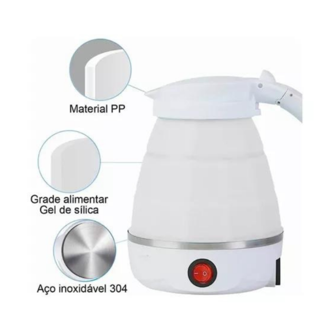 Hervidor Plegable Mini 600ml – Cabe en Cualquier Maleta – Café en Segundos