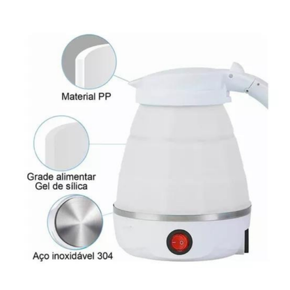 Hervidor Plegable Mini 600ml – Cabe en Cualquier Maleta – Café en Segundos