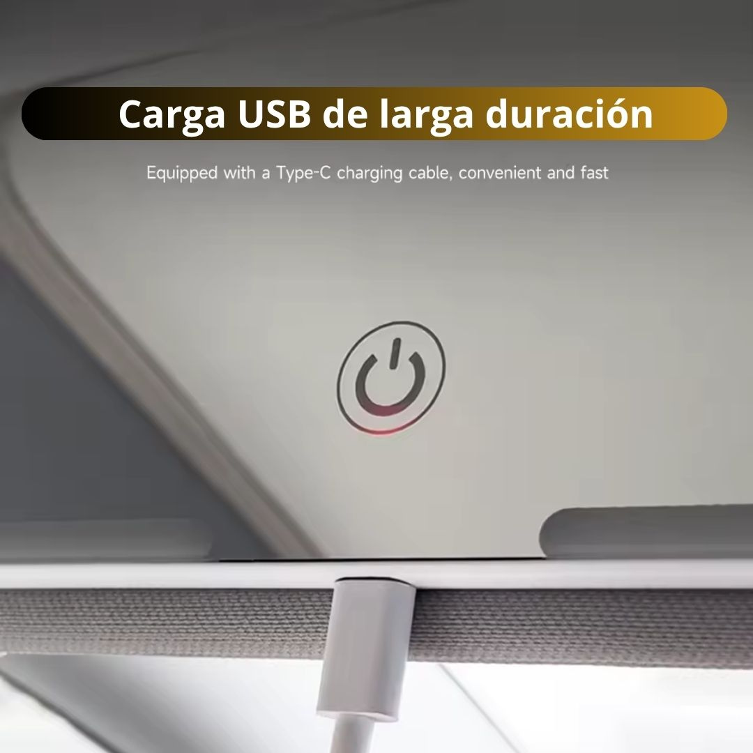 2X1 Espejos de Maquillaje Auto – LED Recargable USB – Luz Perfecta Siempre!