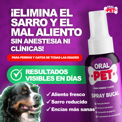 OralPet™ – Elimina Sarro y Mal Olor – Solo Rocía y Listo!