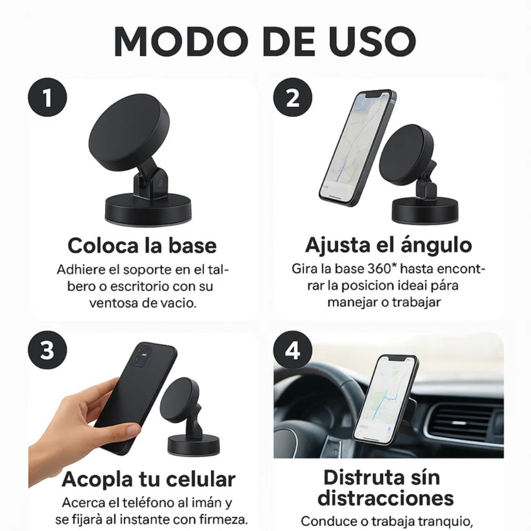 2X1 MagPro Succión Pro – Soporte PREMIUM para todos los teléfonos!