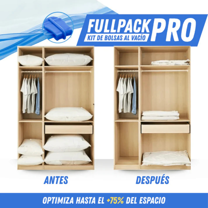 12 Bolsas Al Vacio - Ahorro 75% de espacio + bomba GRATIS!