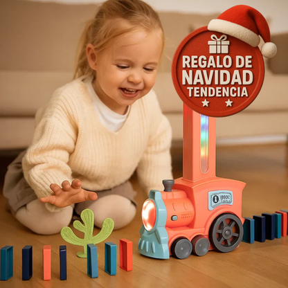 Tren Mágico de Dominós – Regalo Creativo y Único - Niños felices!