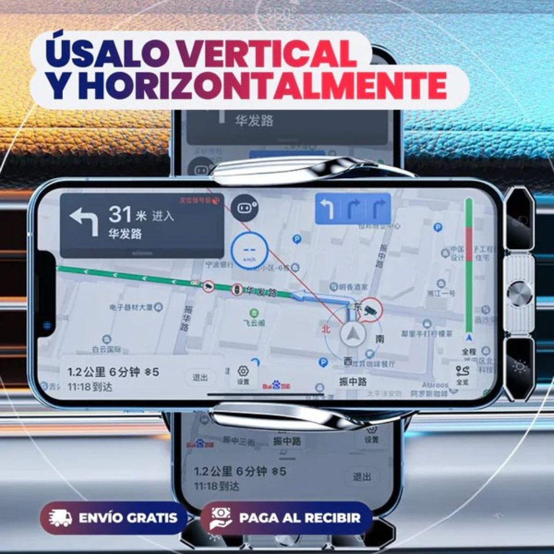Cargador Inalámbrico Auto – Soporte Inteligente – Maneja Tranquilo!