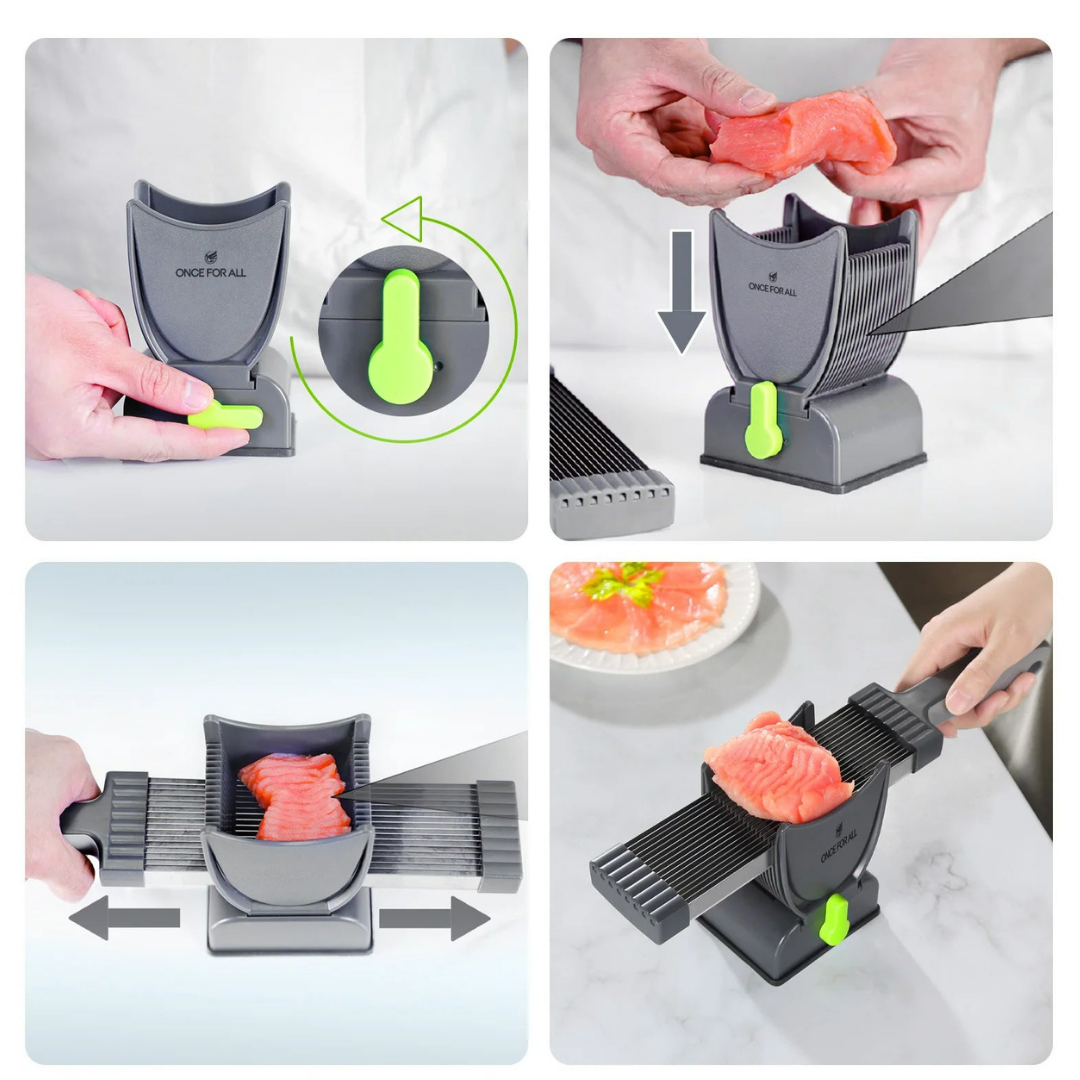 Cortadora de Carne Profesional – Grosor Ajustable – Cortes Perfectos + Accesorios!