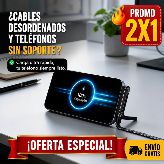 2x1 ProFast – Carga Rápida y Manos Libres – La comodidad que tu cel busca!