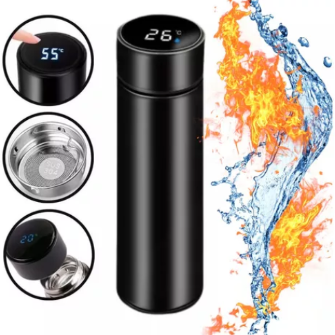 Termo Inteligente Inoxidable – Pantalla LED – Café y Té a Temperatura Perfecta
